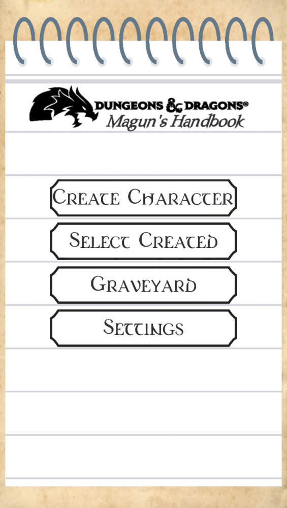 Magun's Handbook - Main Menu